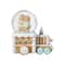 Glitzhome® 100mm Christmas Resin Musical Snowflakes Ginginerbread Family Train Waterglobe